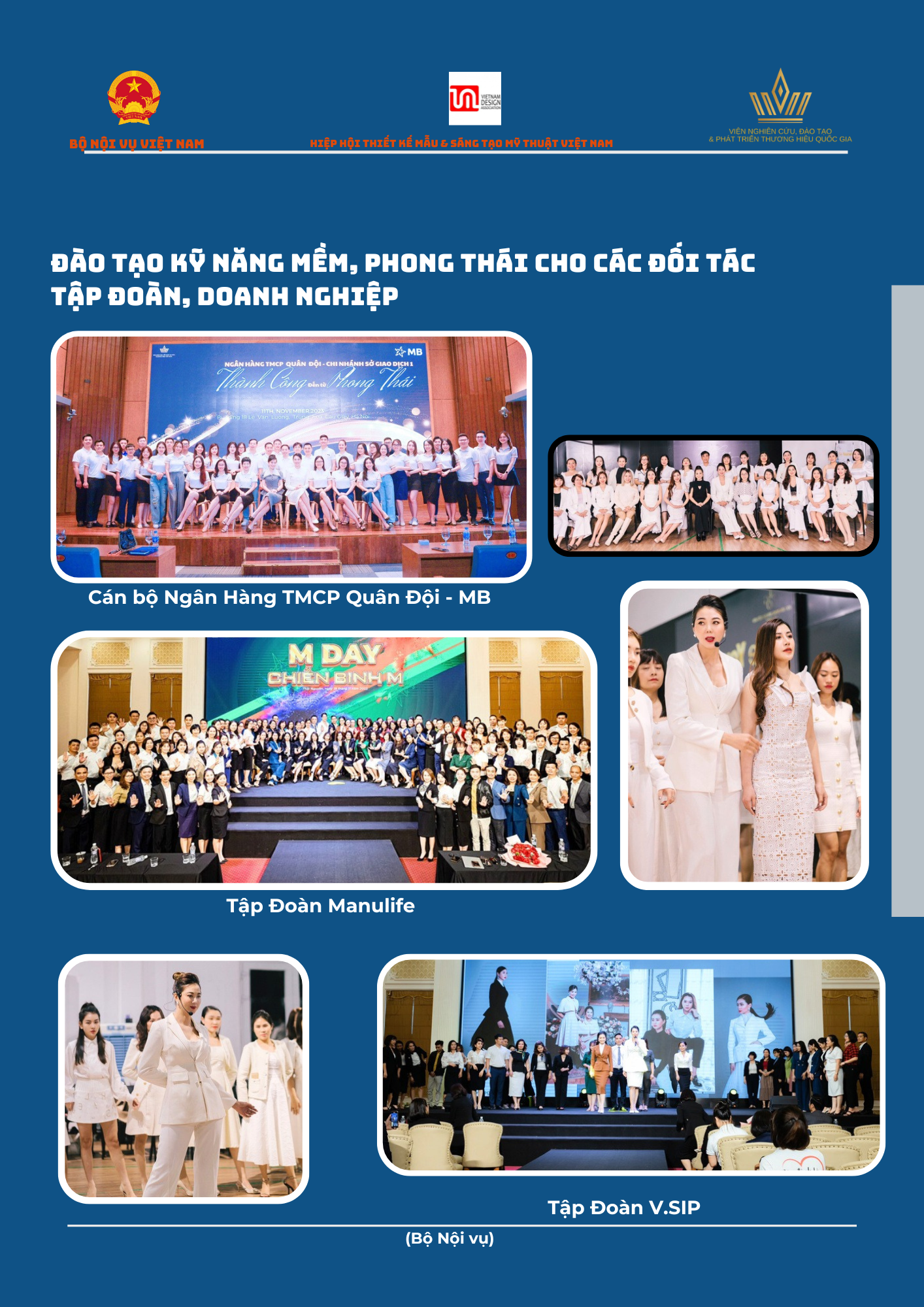 Đào tạo kỹ năng mềm, phong thái cho Các đối tác tập đoàn, doanh nghiệp
