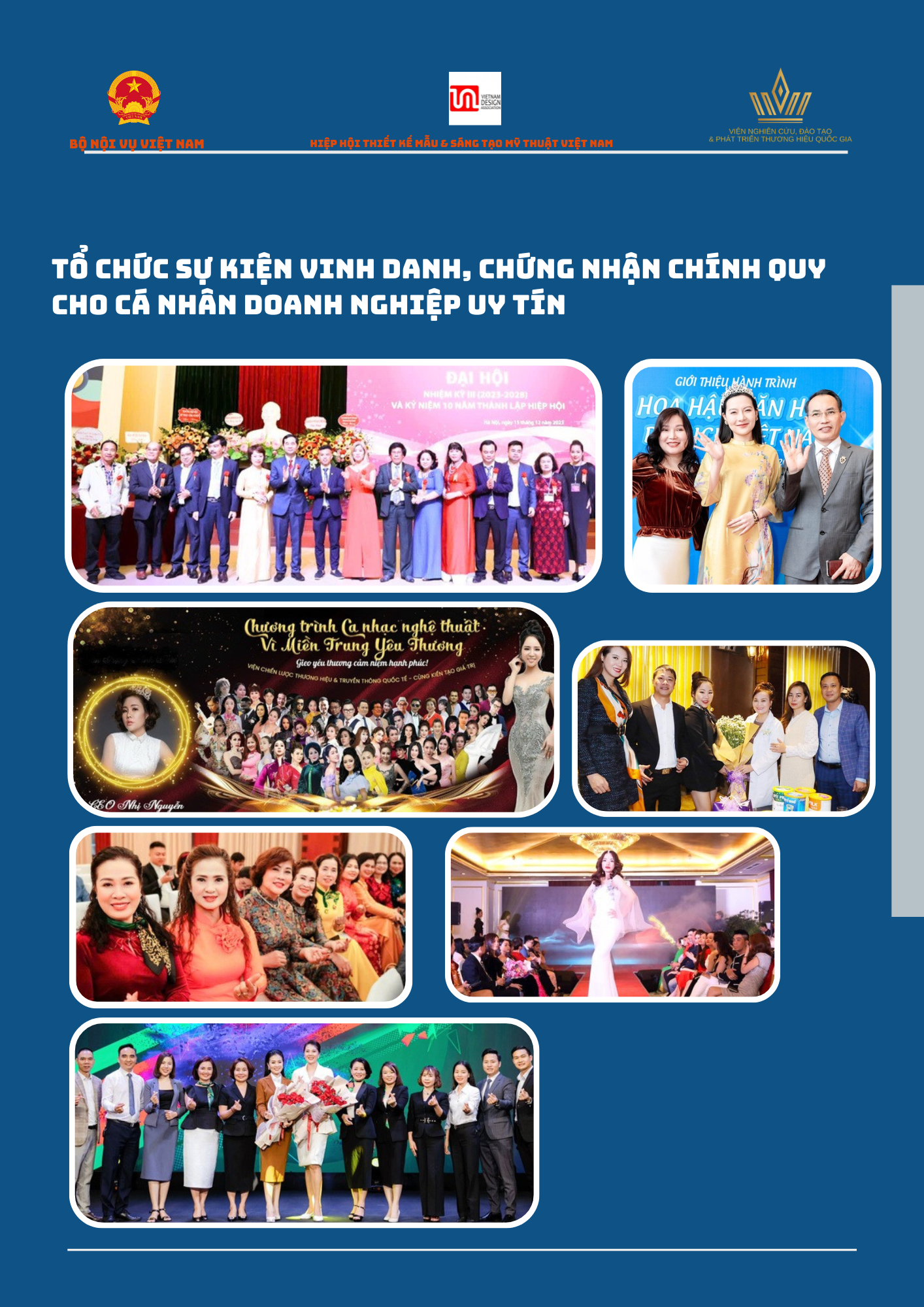 Tổ chức sự kiện Vinh danh, chứng nhận chính quy Cho cá nhân doanh nghiệp uy tín